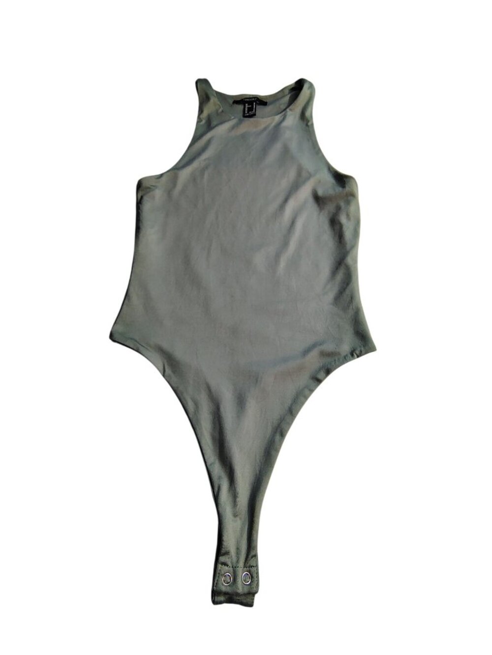 Forever 21 Olive Green Sleeveless Bodysuit Women’s Size Medium Lightweight
